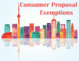Consumer Proposal & Bankruptcy Exemptions