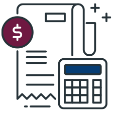 receipt calculator money budget bill icon